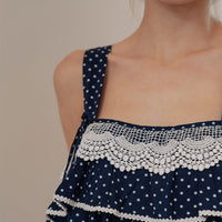 Rayon Dot Pajamas Set / Night Dress