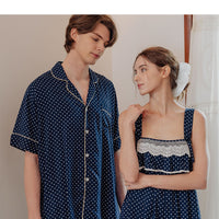 Rayon Dot Pajamas Set / Night Dress