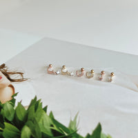 14K Moon Earring