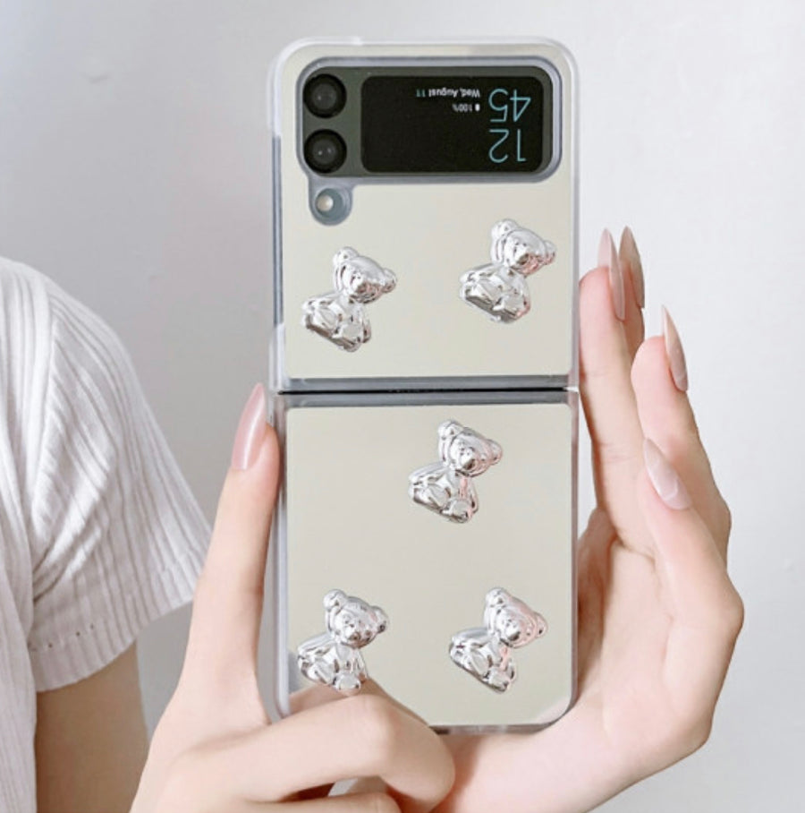 3d Bear Mirror Z FLIP Phone Case