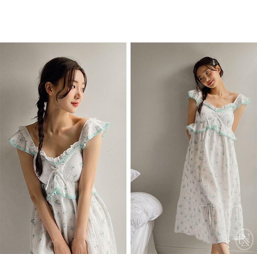 Iris Cotton Pajamas Set / Night Dress
