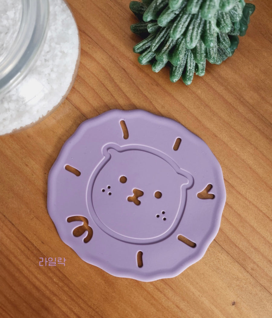 Silicone Animal Face Non-Slip Insulated Drink Coaster