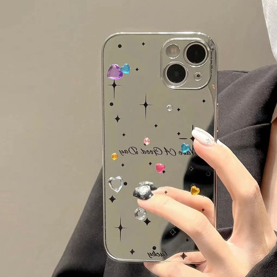 Color Stone Mirror Phone Case