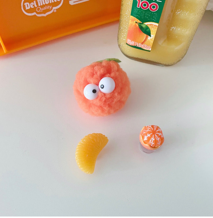 Orange Pom Crocs Jibbitz Set (3pcs)