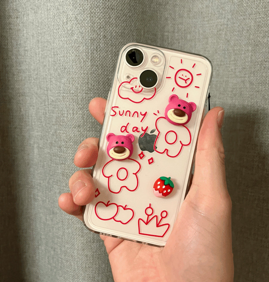 Pink Bear Phone Case