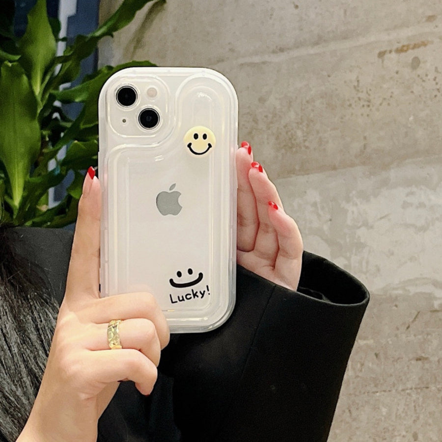 Clear Smiley Face Phone Case