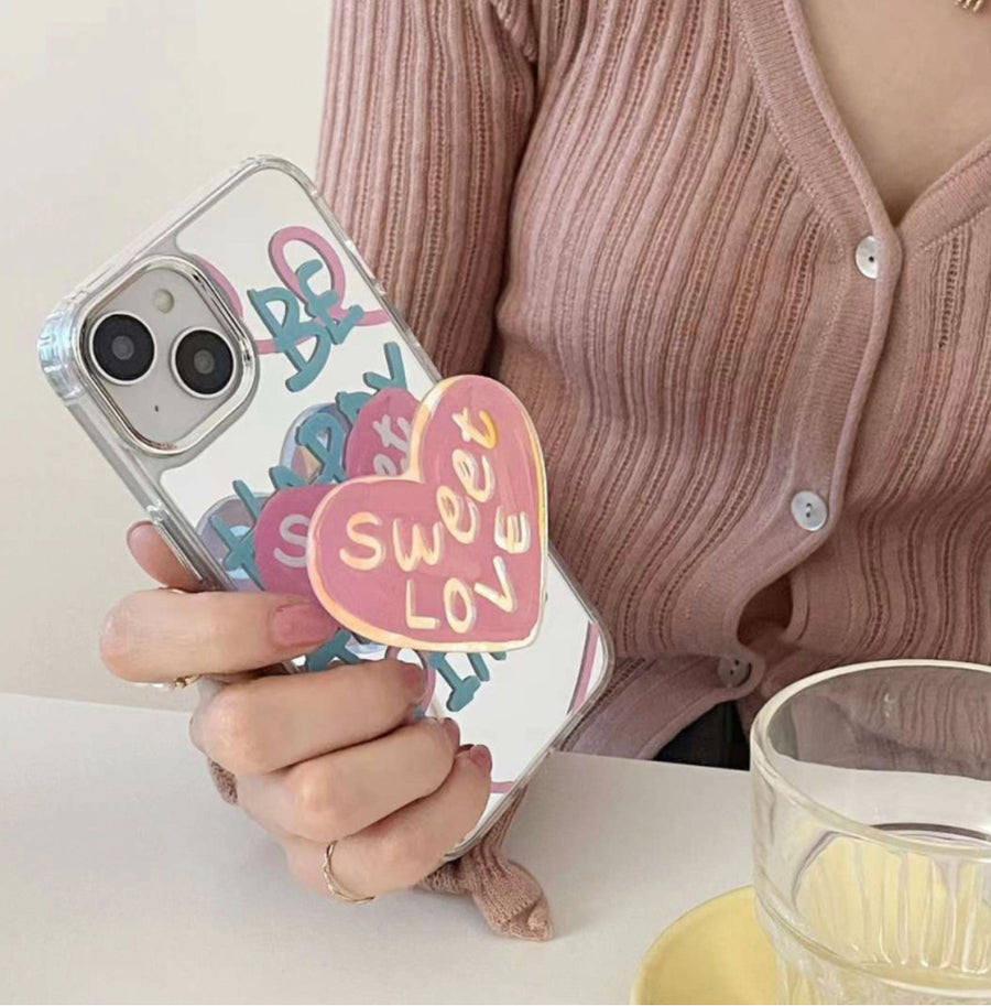 Lettering Mirror Phone Case