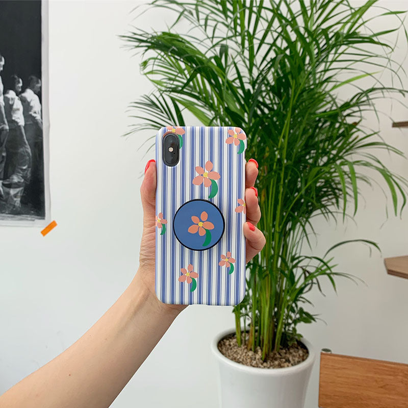 Stripe Flower Phone Case